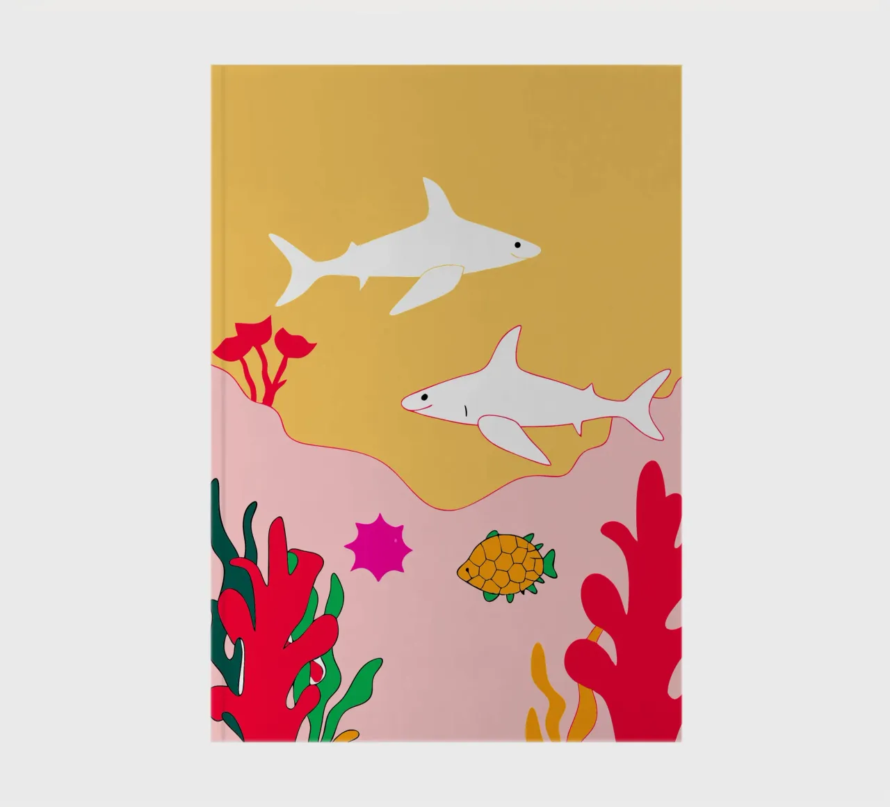 Deux requins dans la mer carnet de notes de OUR SHOP