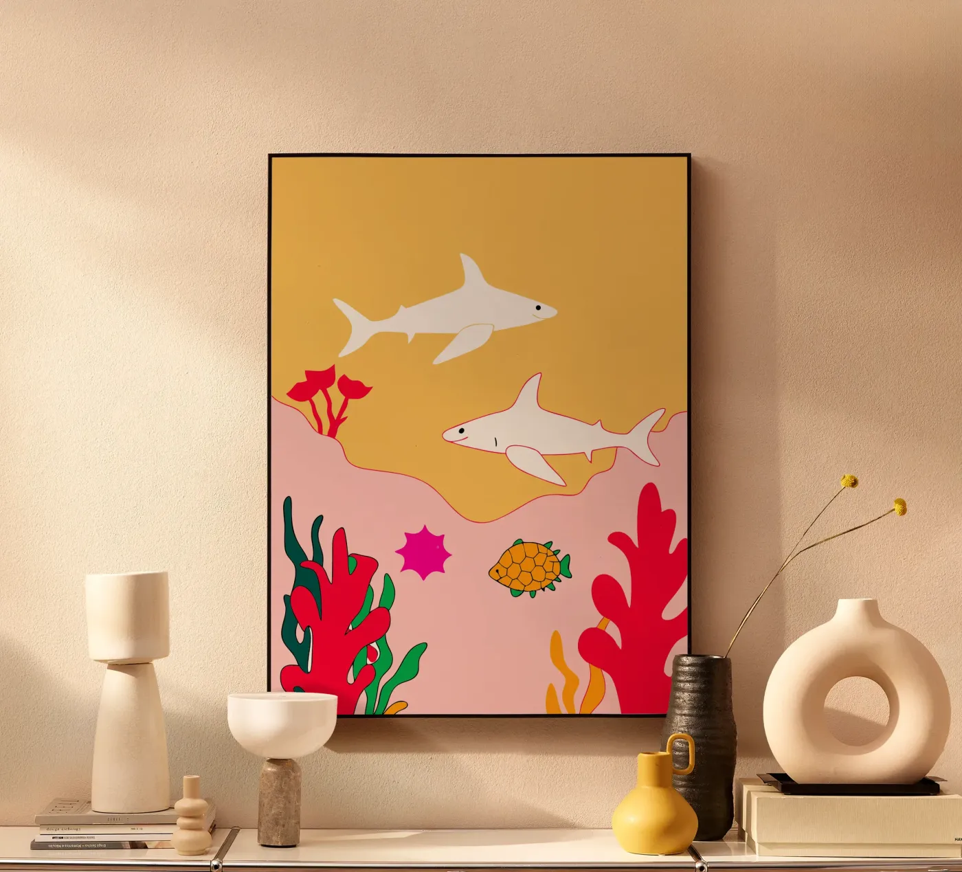 Two Sharks in the Sea plexiglass da OUR SHOP