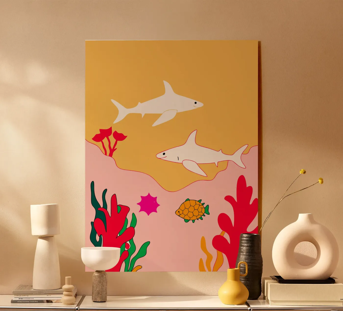 Two Sharks in the Sea plexiglass da OUR SHOP