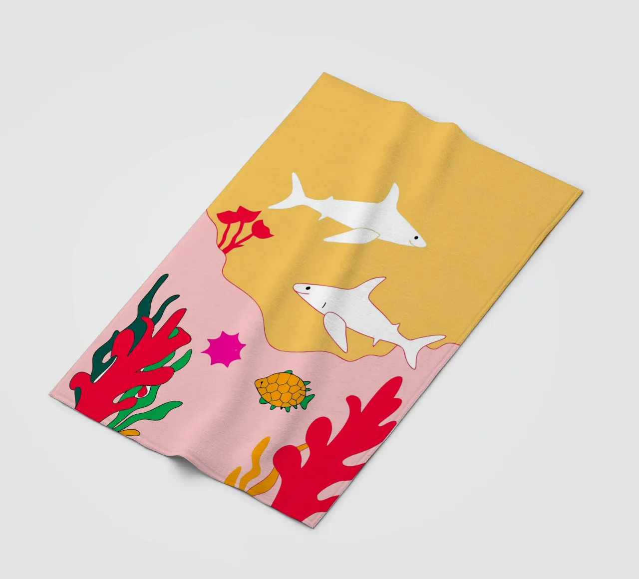 Due squali nel mare coperta in pile da OUR SHOP