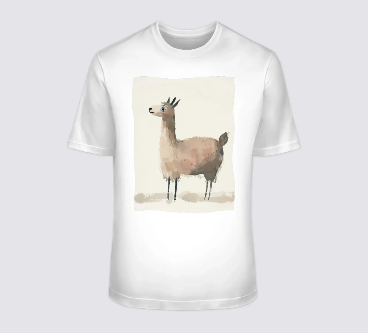 Illustrazione stilizzata di un lama t-shirt da DesignDoodle