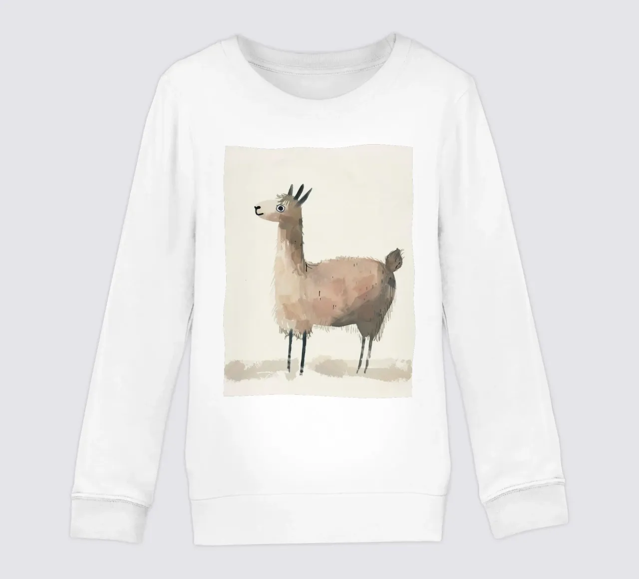 Illustrazione stilizzata di un lama felpa bambino da DesignDoodle