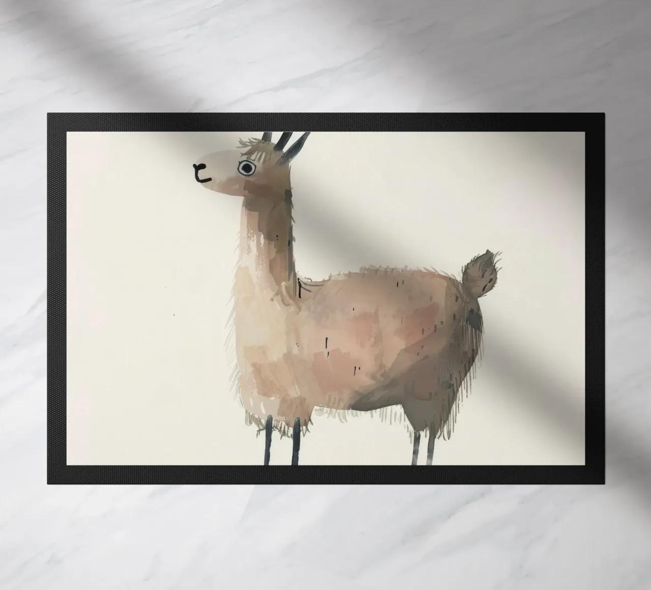 Illustrazione stilizzata di un lama zerbino da DesignDoodle