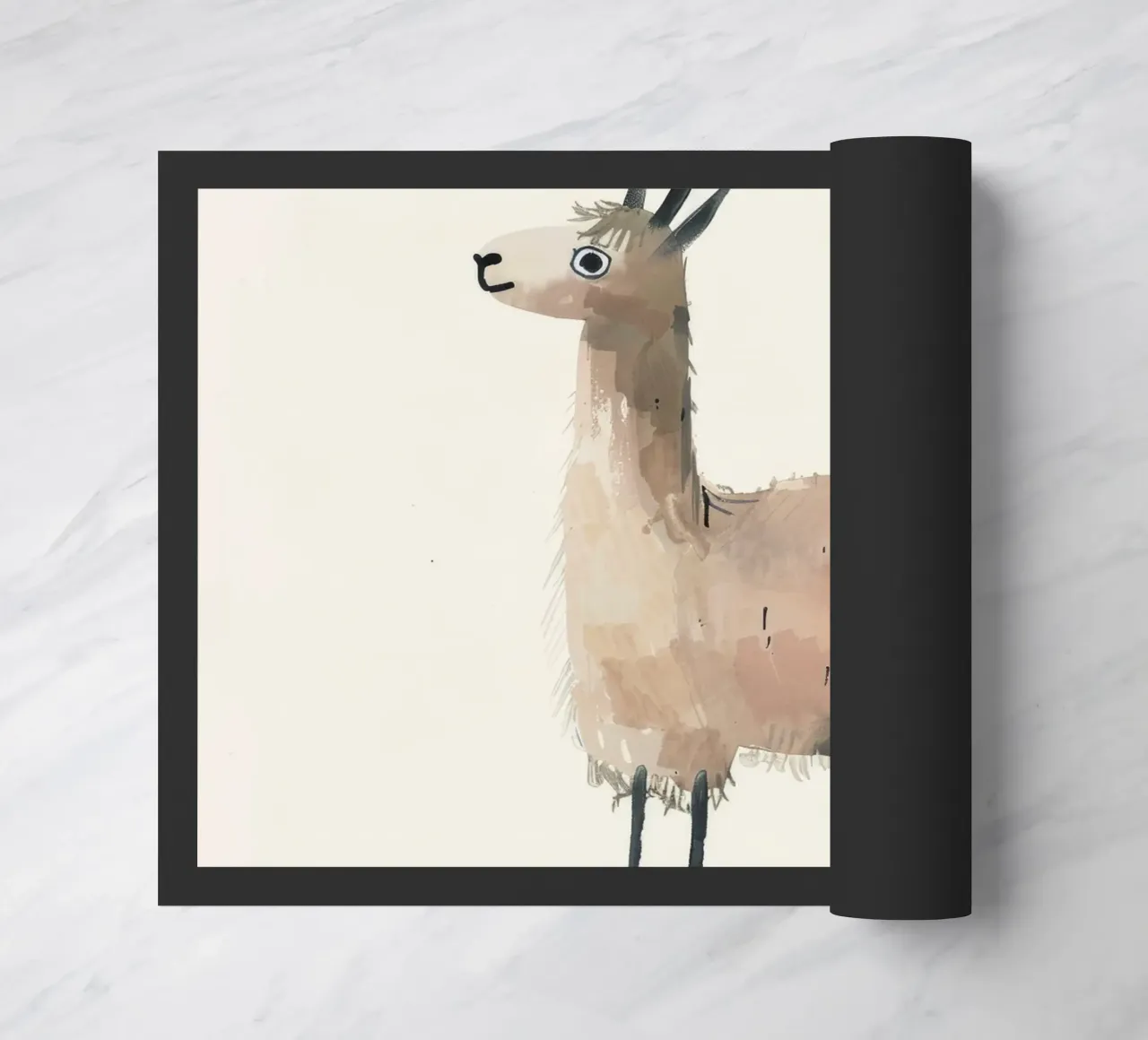 Illustrazione stilizzata di un lama zerbino da DesignDoodle