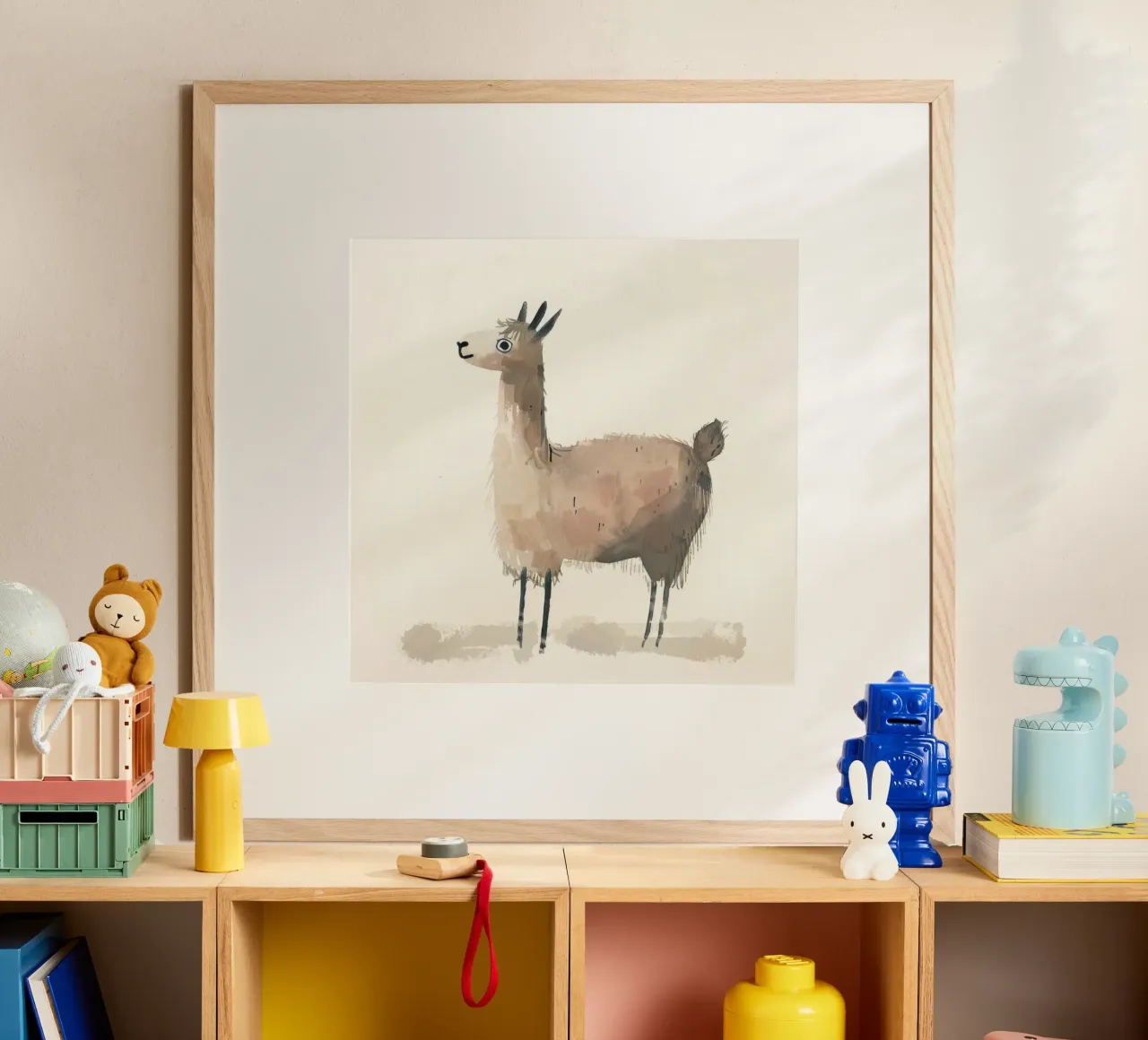 Illustrazione stilizzata di un lama carta hahnemühle da DesignDoodle