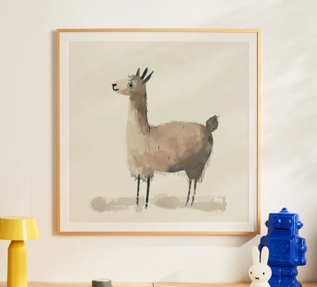 Illustrazione stilizzata di un lama carta hahnemühle da DesignDoodle