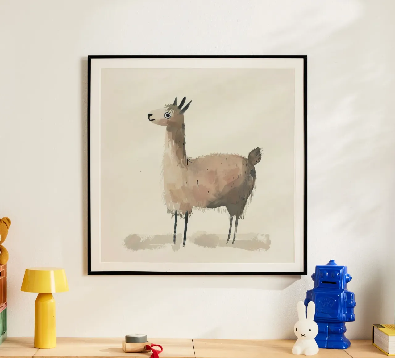 Illustrazione stilizzata di un lama carta hahnemühle da DesignDoodle