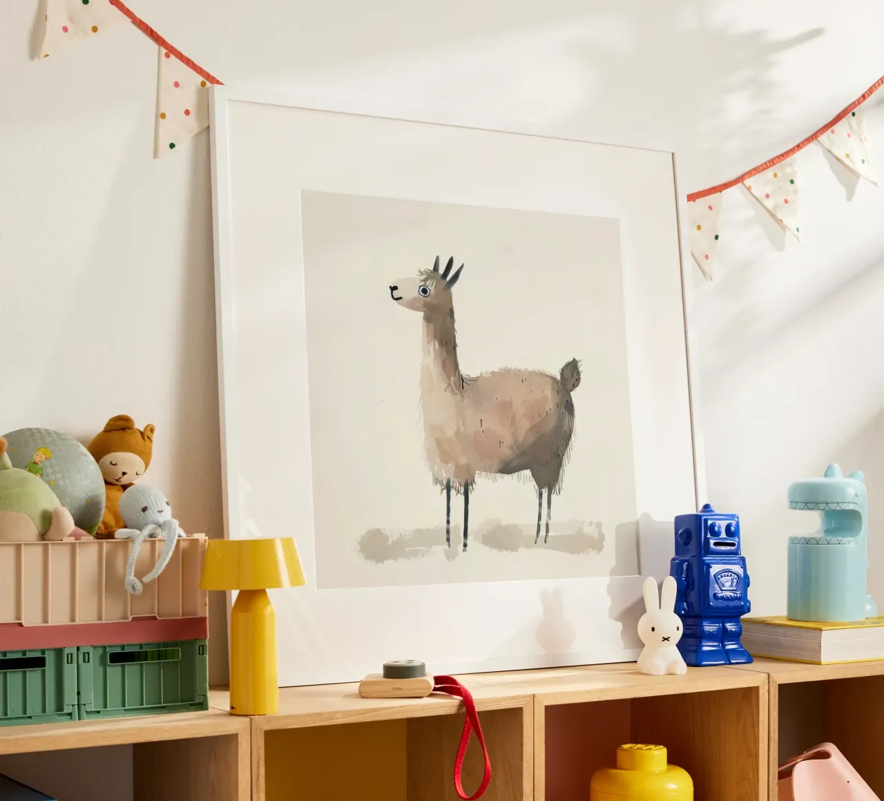 Illustrazione stilizzata di un lama carta hahnemühle da DesignDoodle