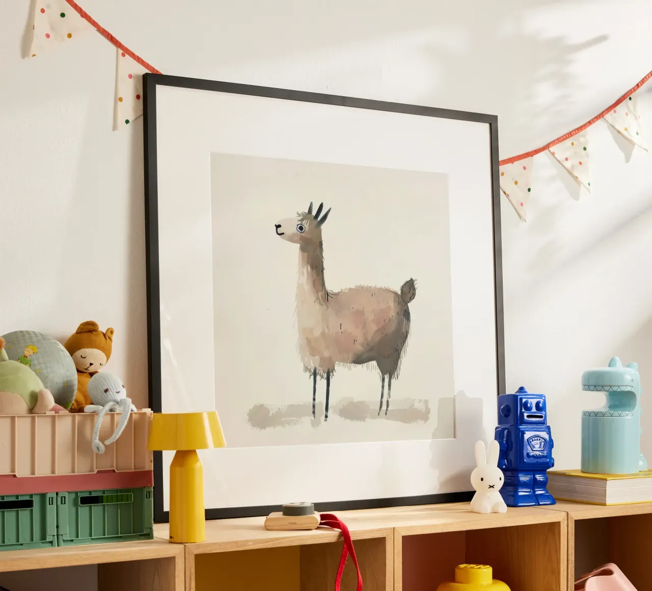 Illustrazione stilizzata di un lama carta hahnemühle da DesignDoodle
