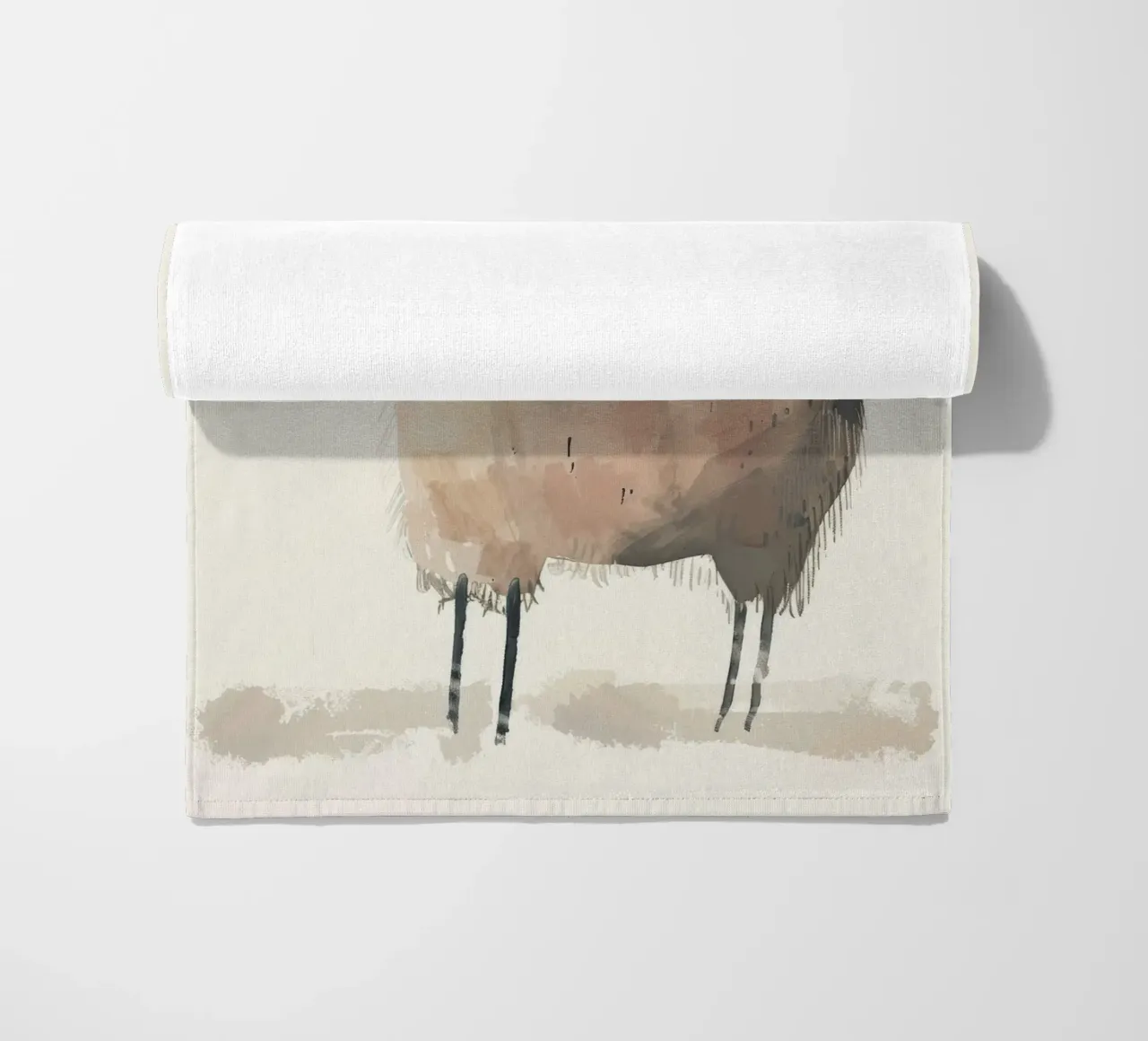 Illustrazione stilizzata di un lama telo mare da DesignDoodle