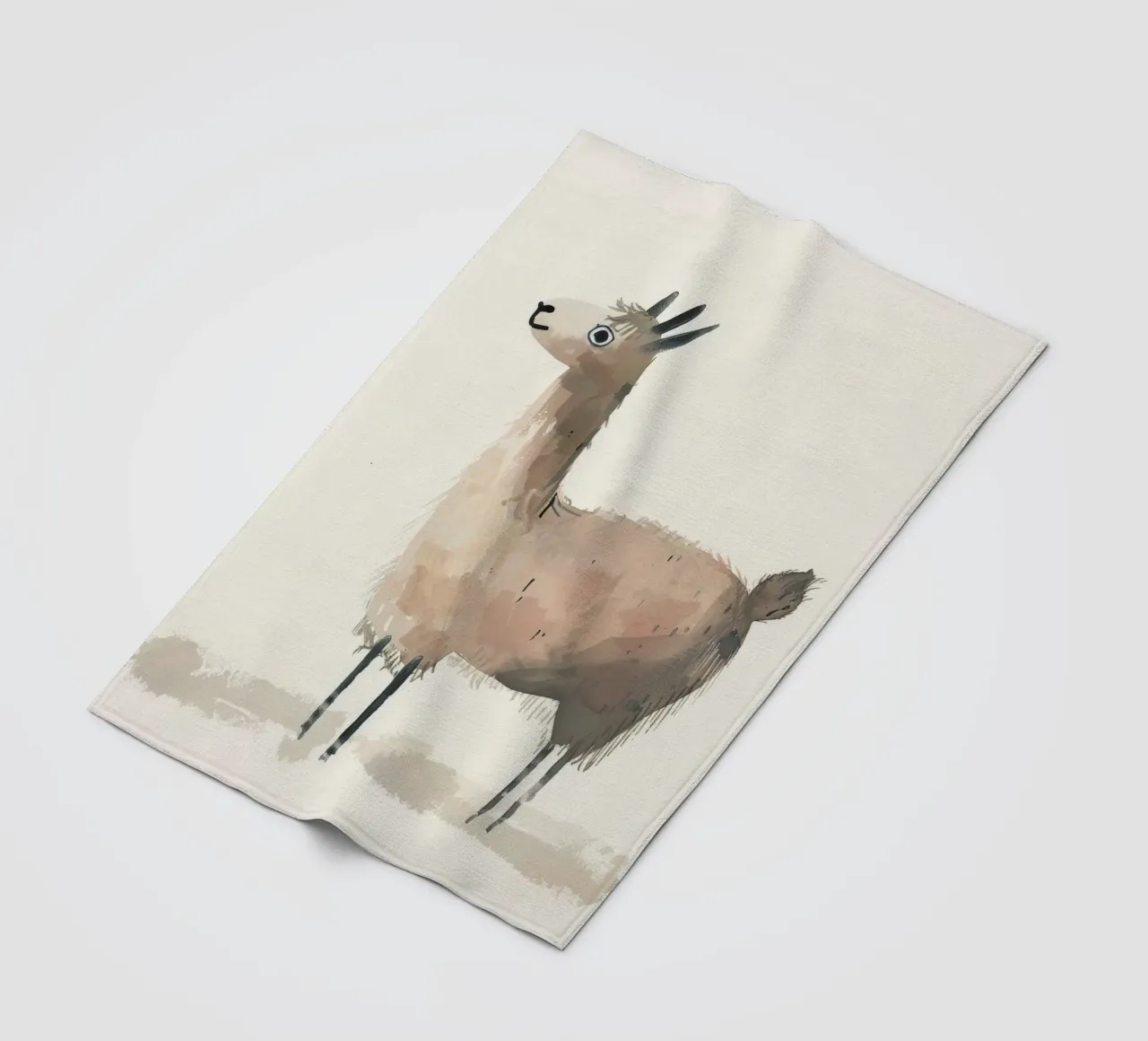 Illustrazione stilizzata di un lama coperta in pile da DesignDoodle