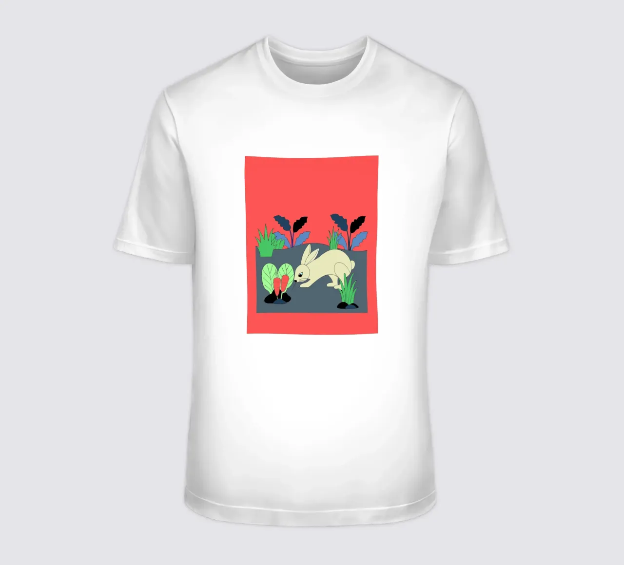 Coniglio in cerca di cibo t-shirt da OUR SHOP