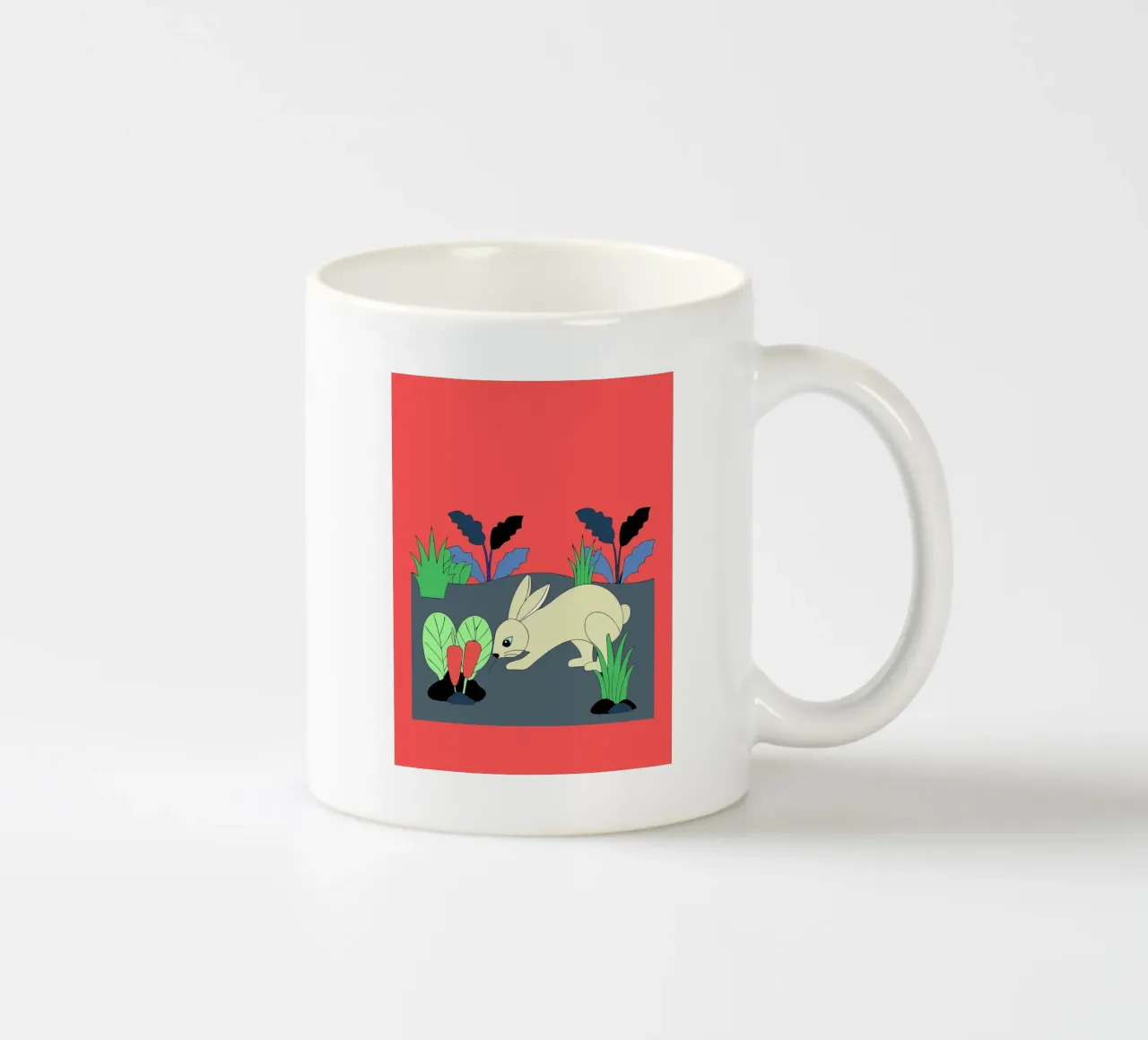 Coniglio in cerca di cibo tazza in ceramica da OUR SHOP