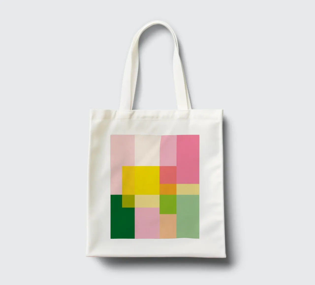 Abstract mosaic of soft pastel colours tote bag by Autofocus