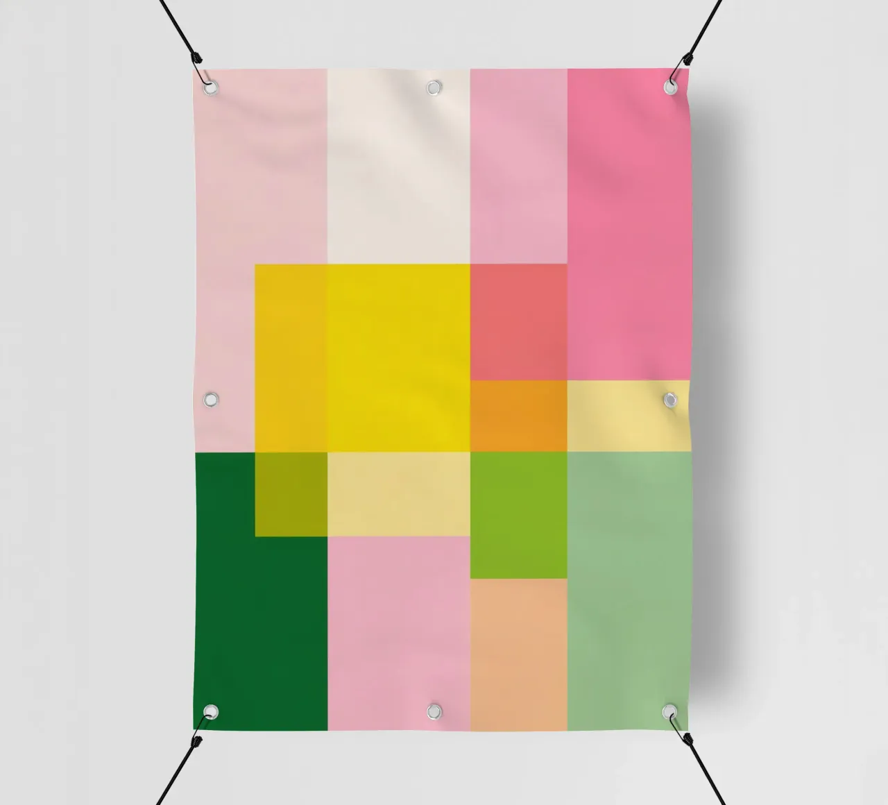 Abstract mosaic of soft pastel colours pvc cover by Autofocus
