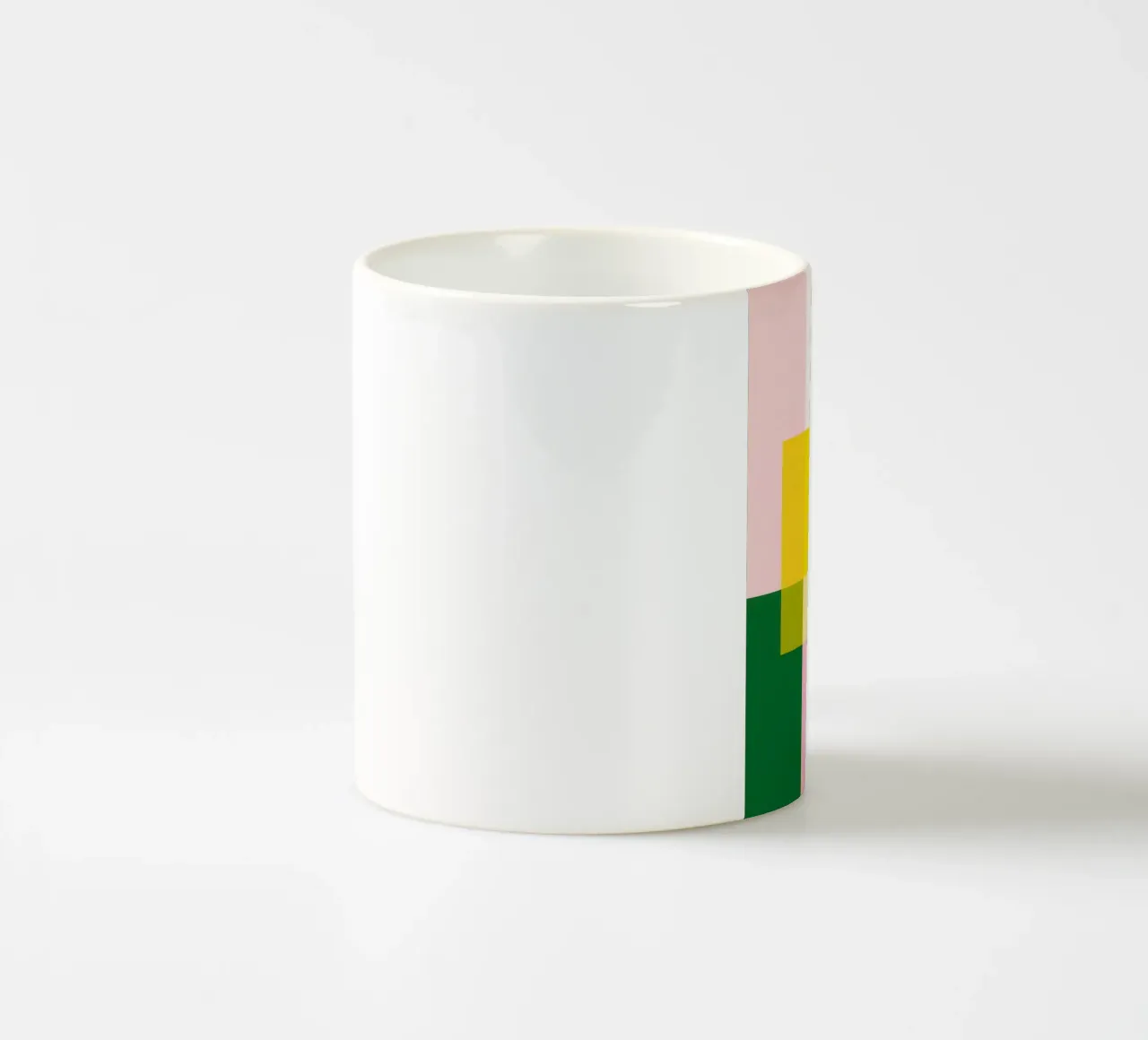 Abstract mosaic of soft pastel colours ceramic mug by Autofocus