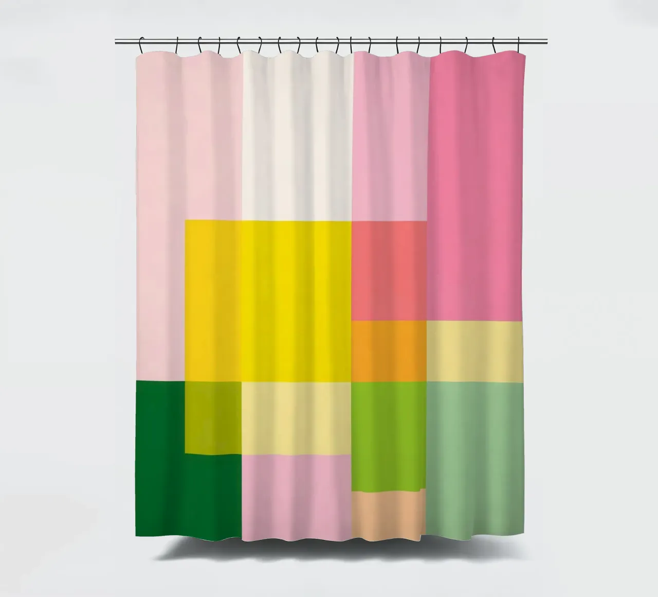 Abstract mozaïek van zachte pastelkleuren douchegordijn van Autofocus