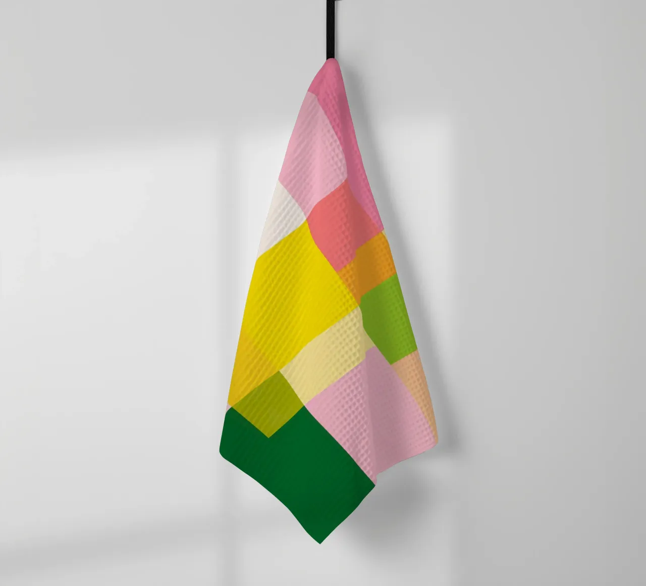 Abstract mosaic of soft pastel colours tea towel by Autofocus