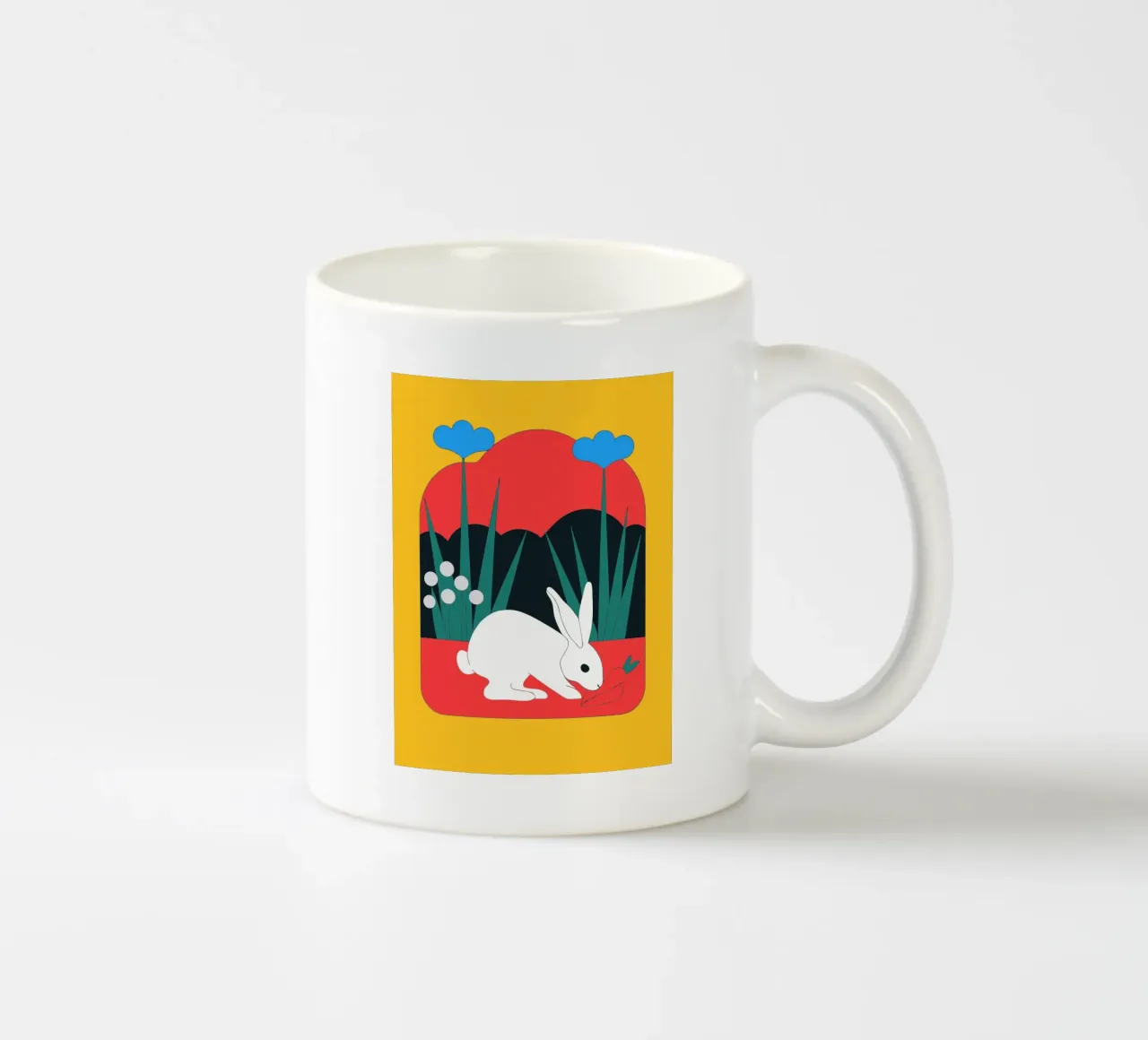 Coniglio in cerca di cibo tazza in ceramica da OUR SHOP