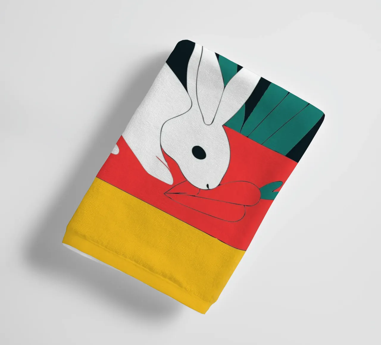 Rabbit Looking for Food towel by OUR SHOP