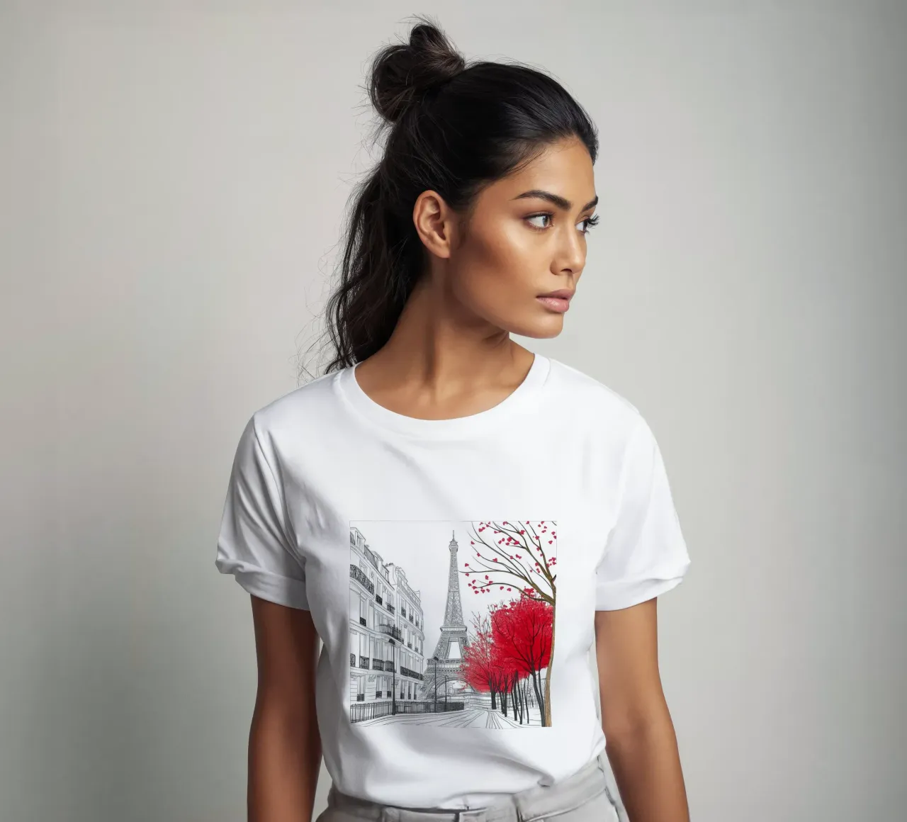 Line Art Paris t-shirt da Motivate-Today