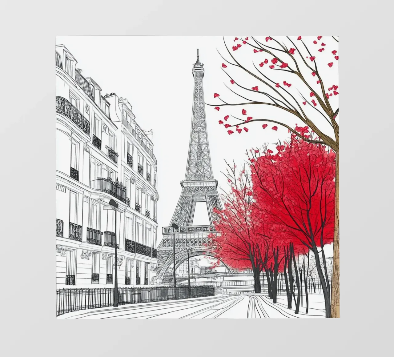 Line Art Paris telo in pvc da Motivate-Today