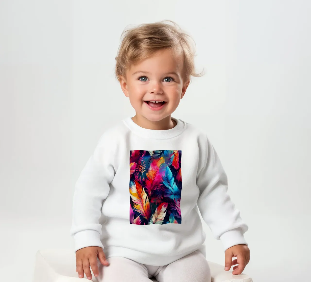 Colori delle piume felpa neonato da Lionmixart