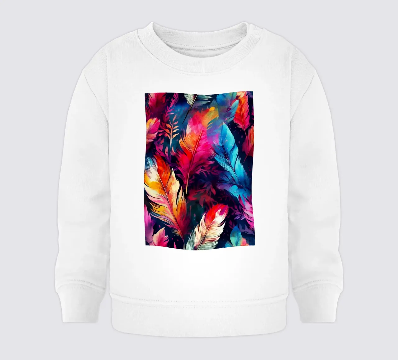 Colori delle piume felpa neonato da Lionmixart