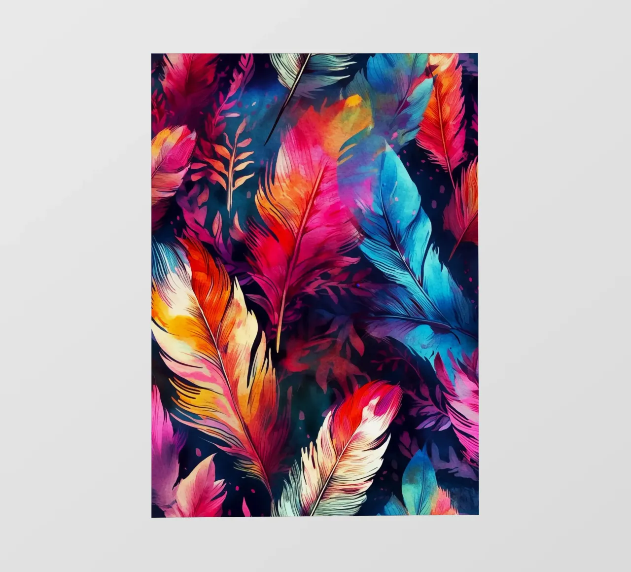Feathers colors backlit film by Lionmixart
