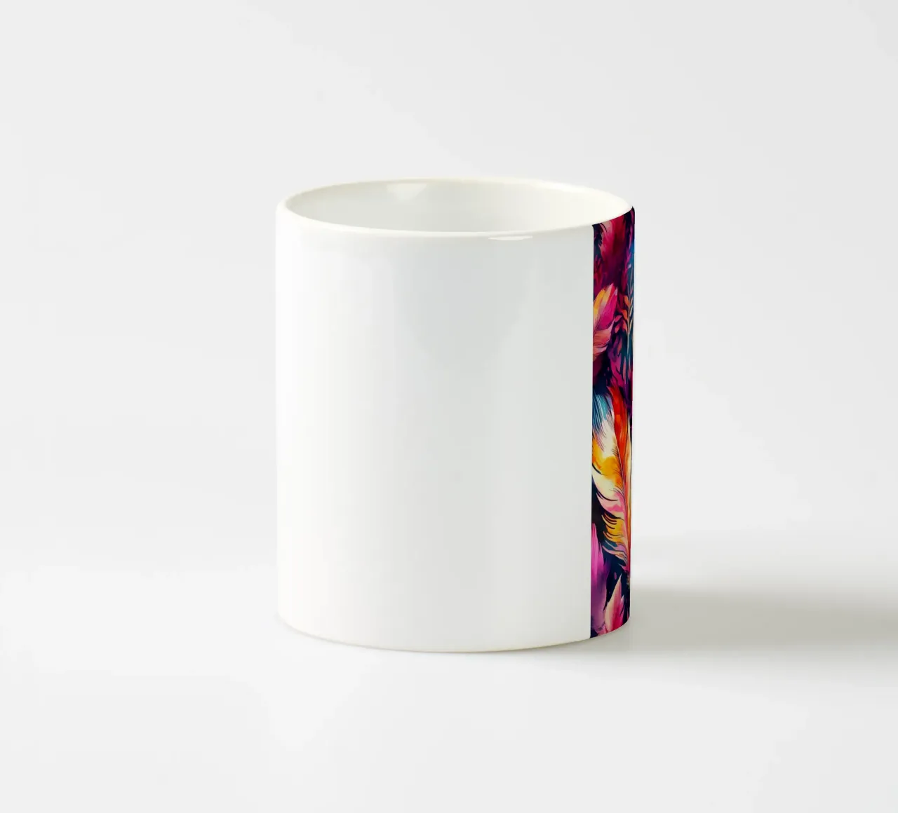 Colori delle piume tazza in ceramica da Lionmixart