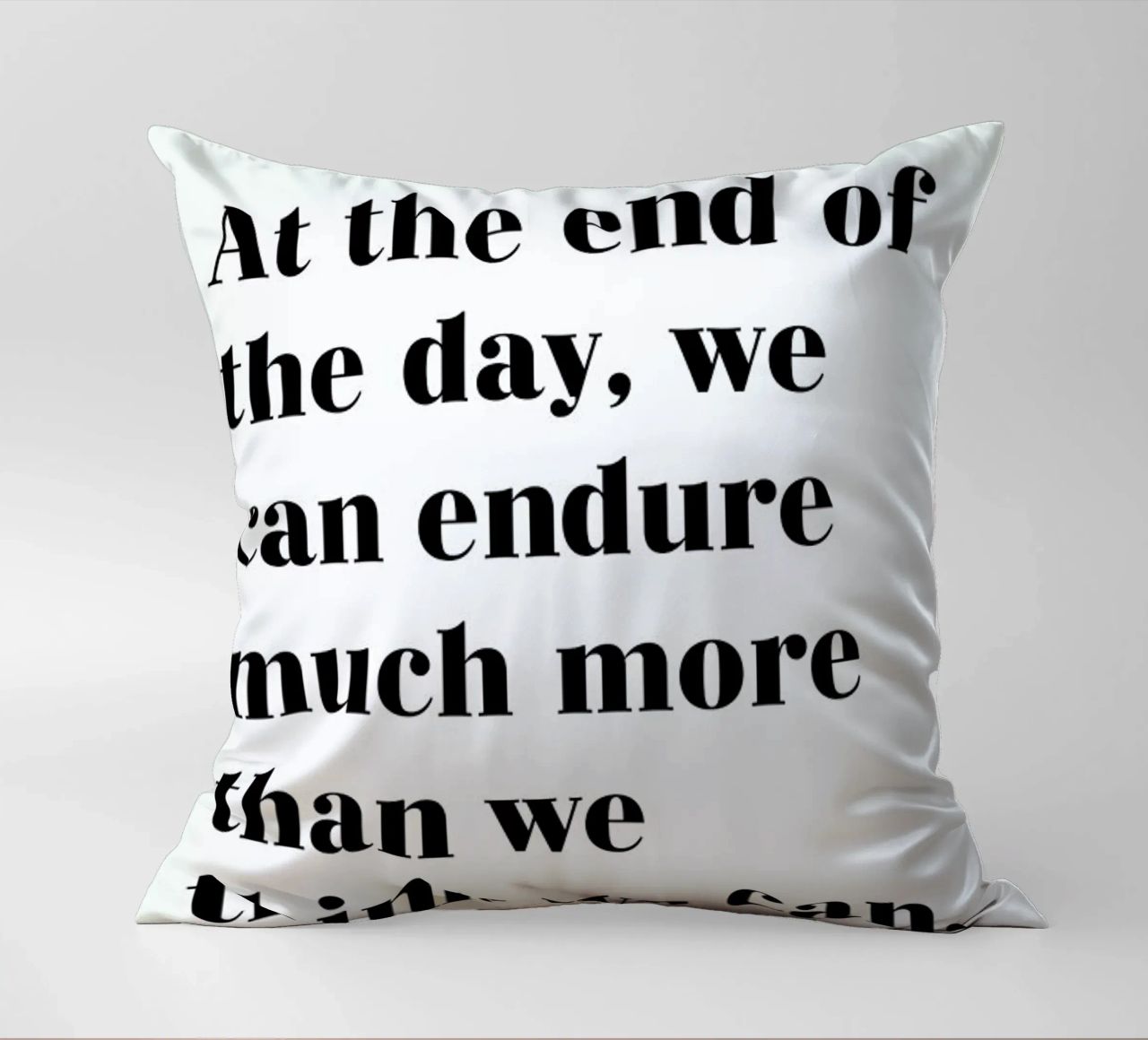 At the End of the Day cuscino da typed