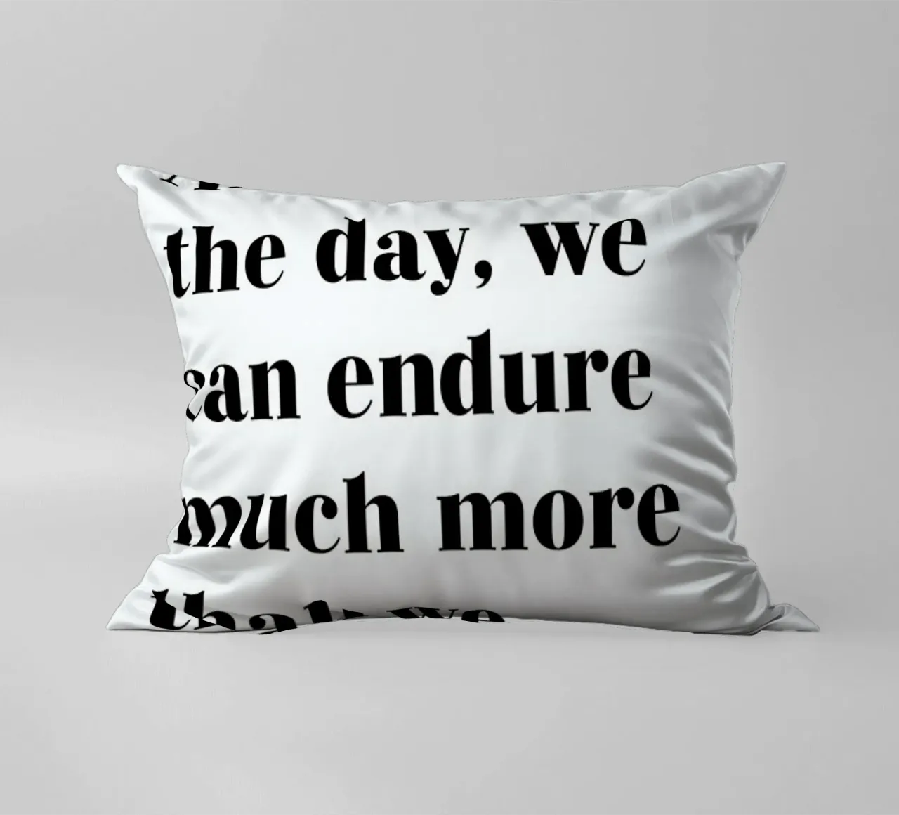At the End of the Day Kissen von typed
