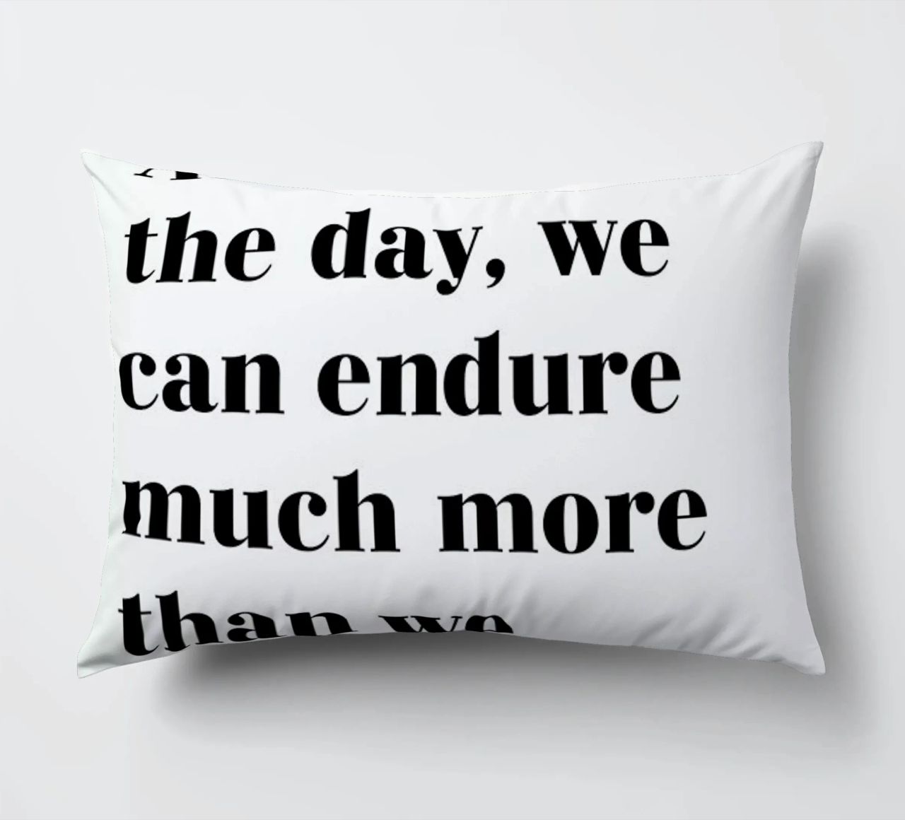 At the End of the Day cuscino da typed