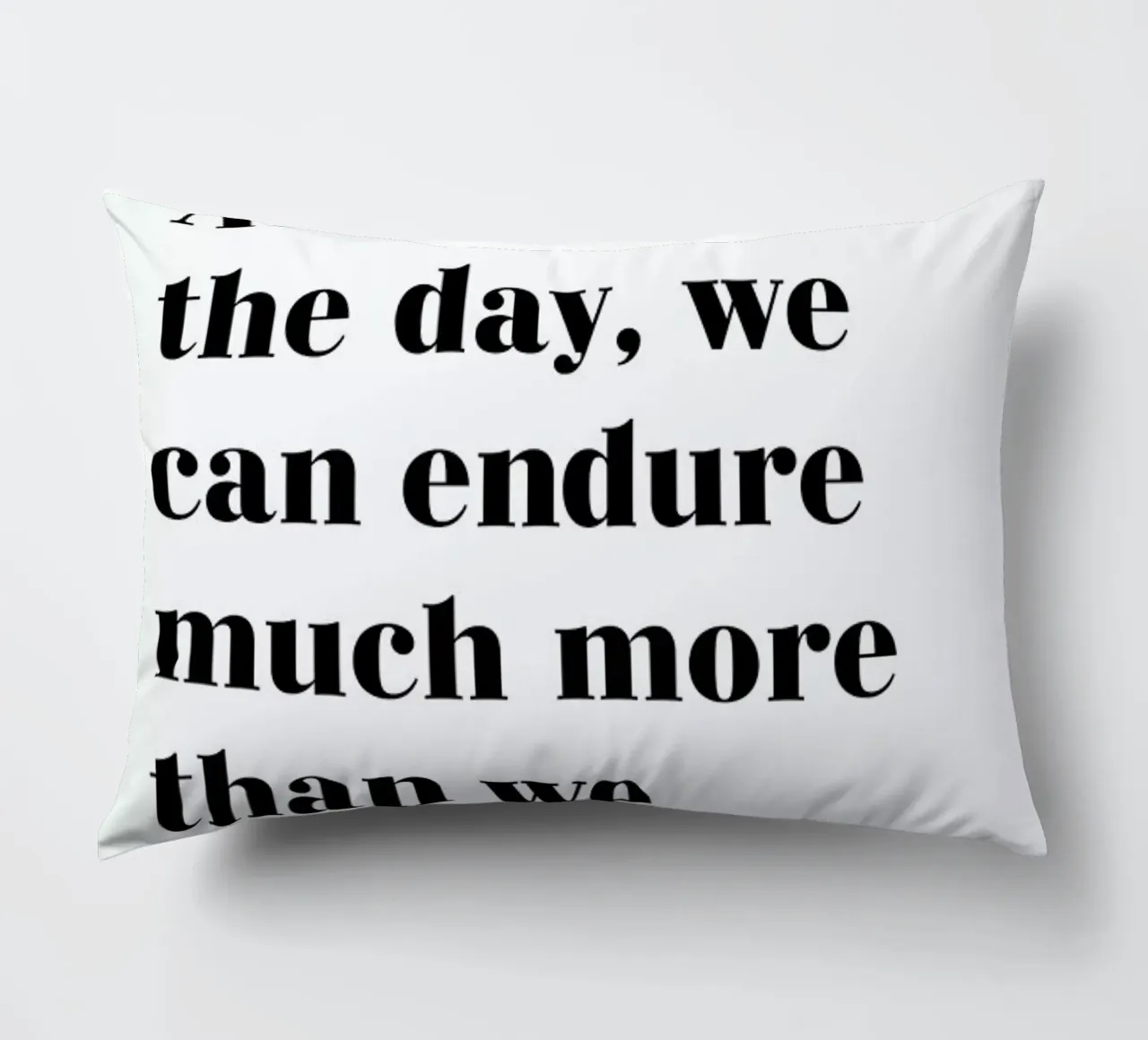 At the End of the Day cojín de typed