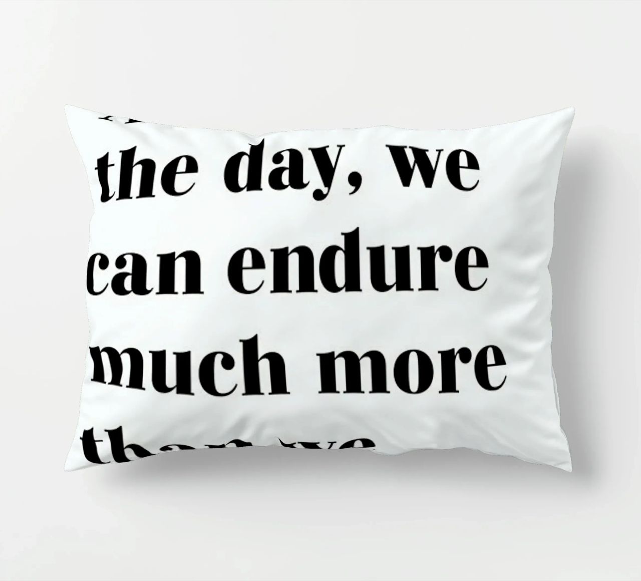 At the End of the Day cuscino da typed