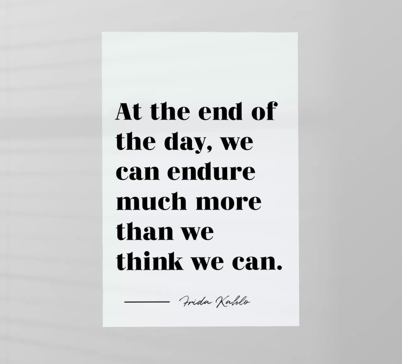 At the End of the Day pellicola backlit da typed