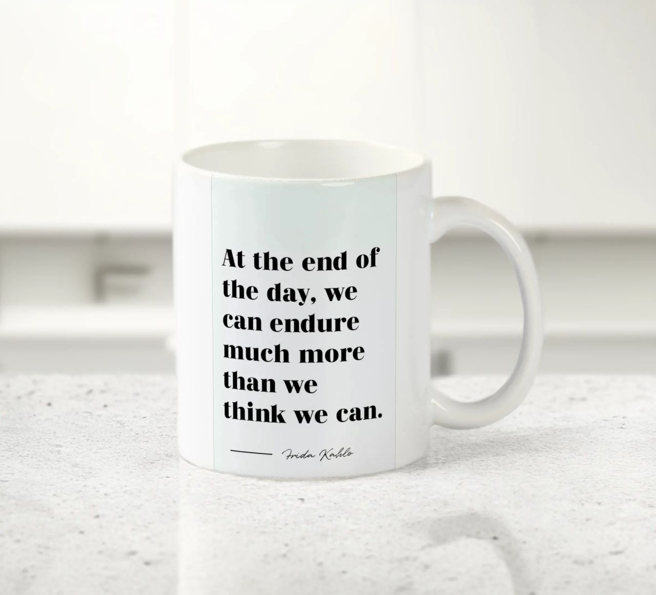 At the End of the Day tazza in ceramica da typed