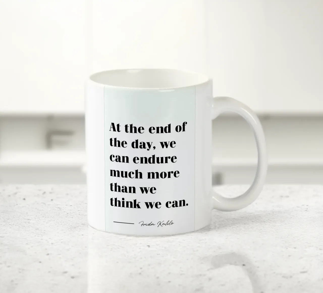 At the End of the Day tazza in ceramica da typed