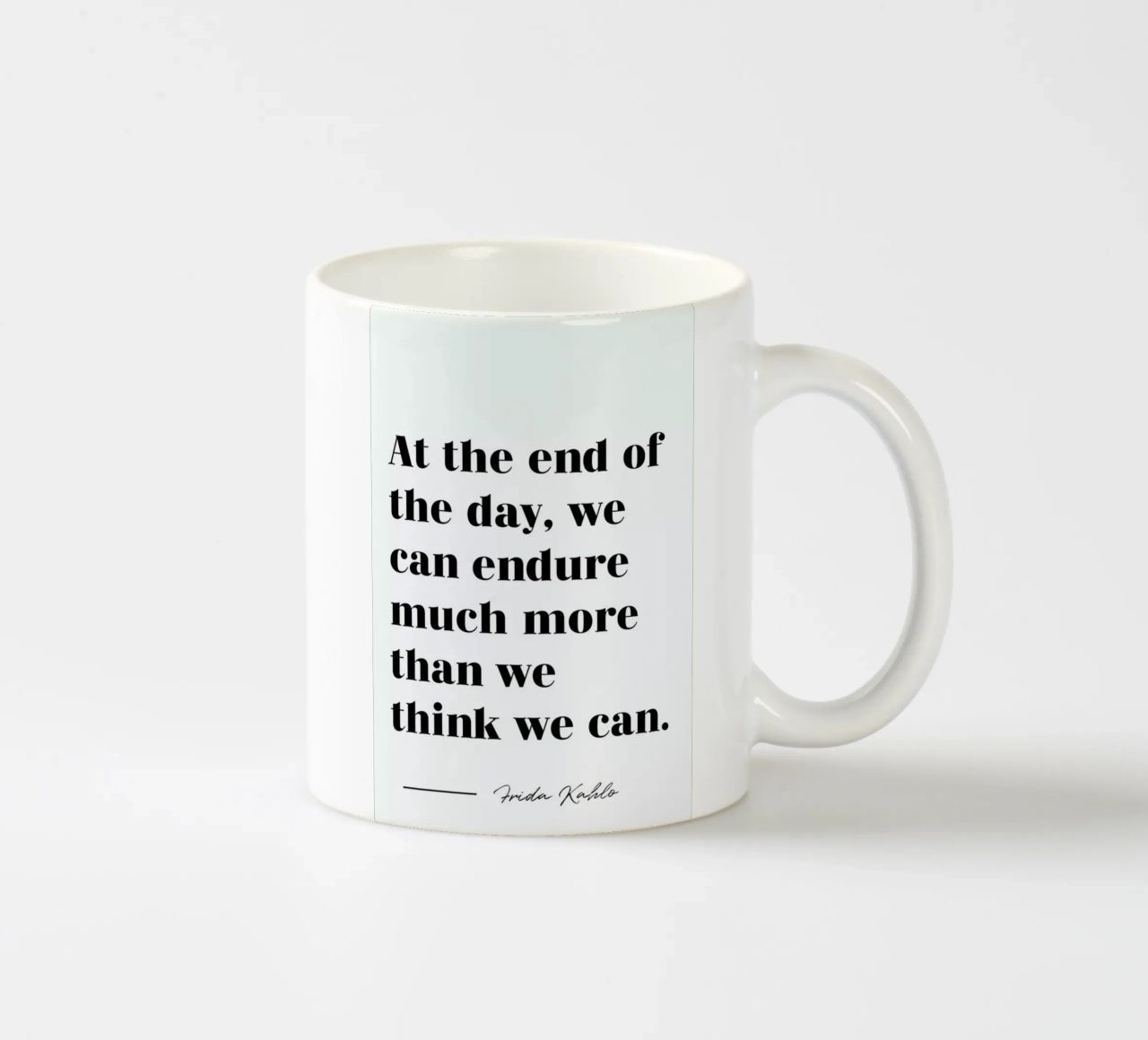 At the End of the Day tazza in ceramica da typed