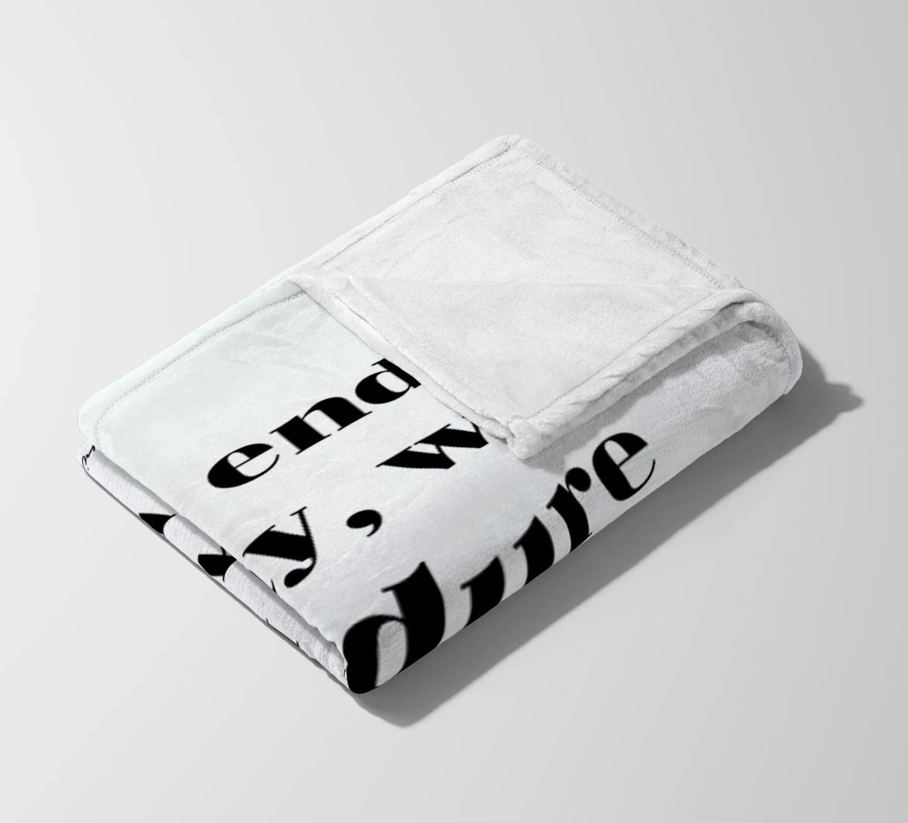 At the End of the Day coperta in pile da typed