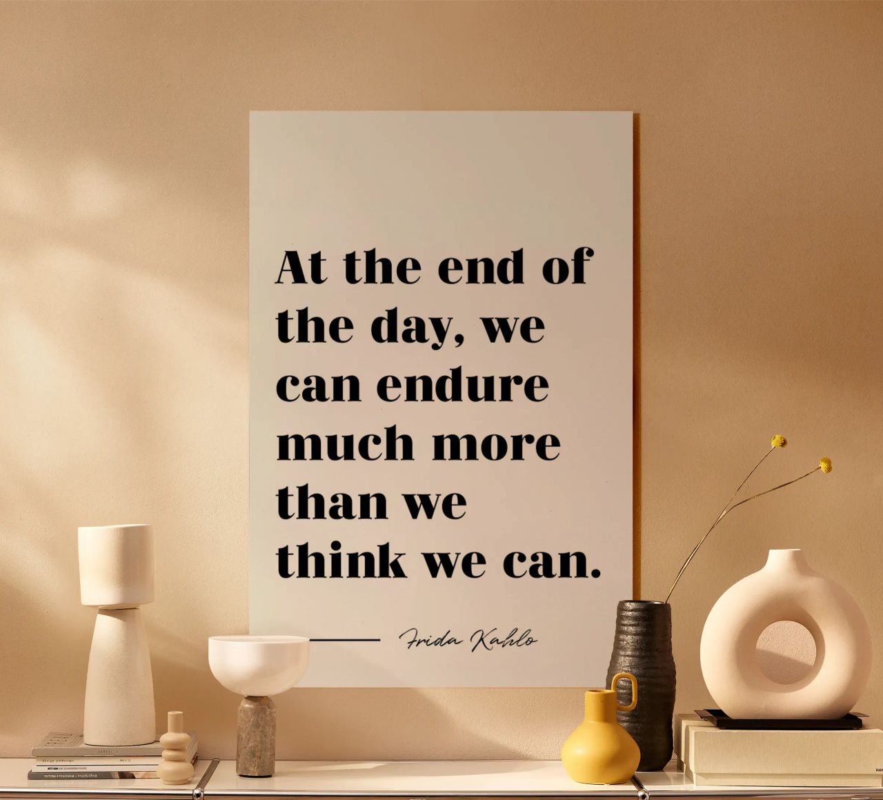 At the End of the Day plexiglass da typed