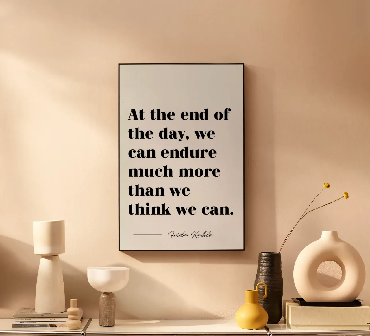 At the End of the Day alluminio dibond da typed