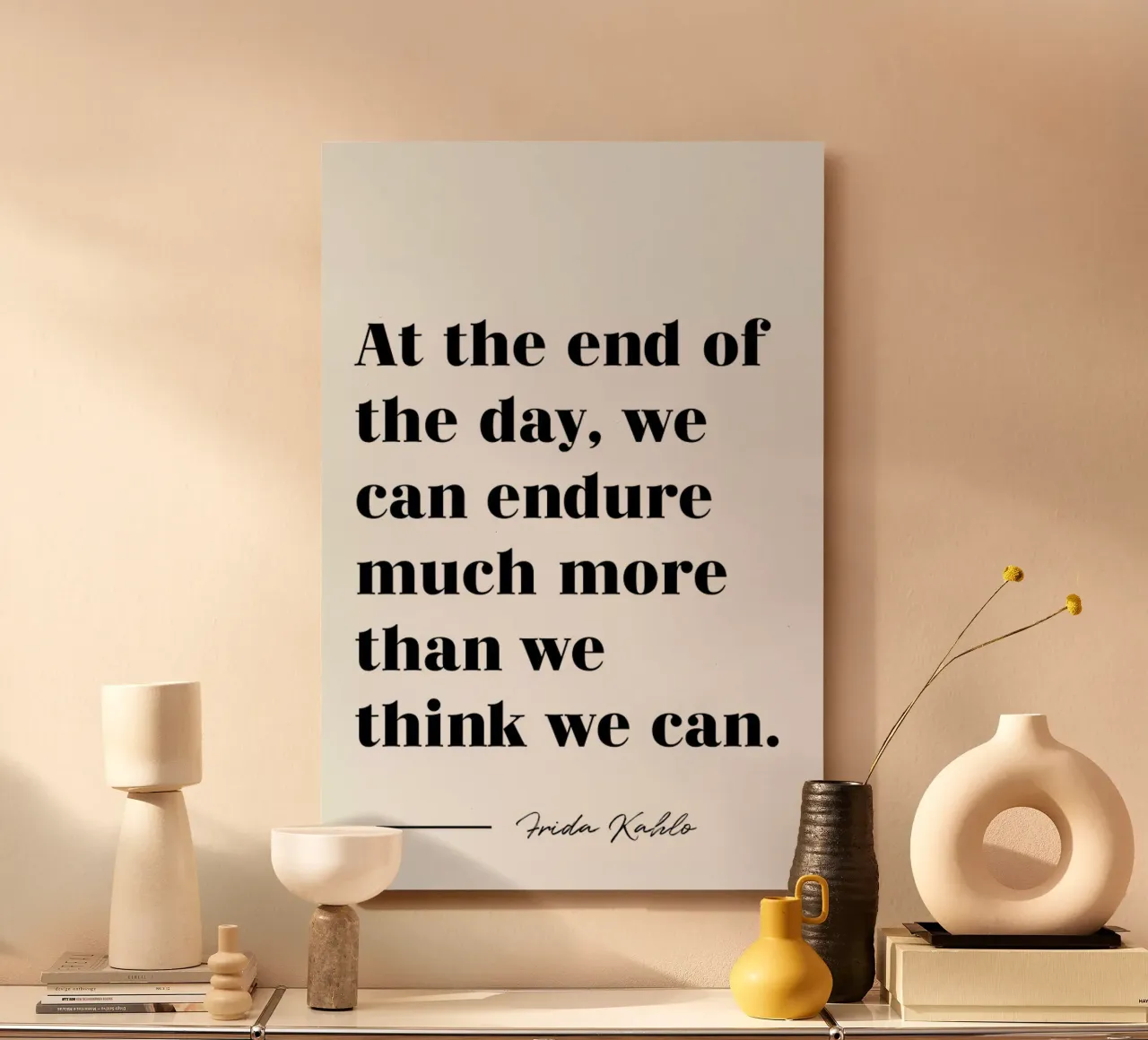 At the End of the Day alluminio dibond da typed