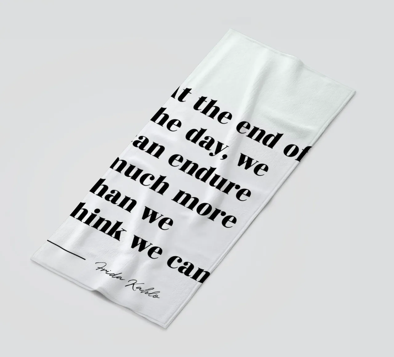 At the End of the Day telo mare da typed