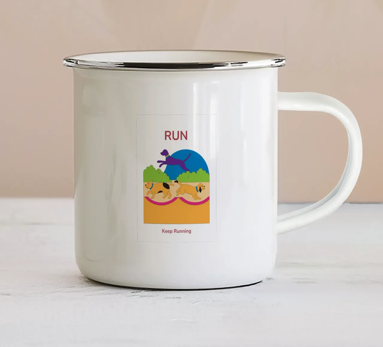 Cane da corsa tazza in smalto da OUR SHOP