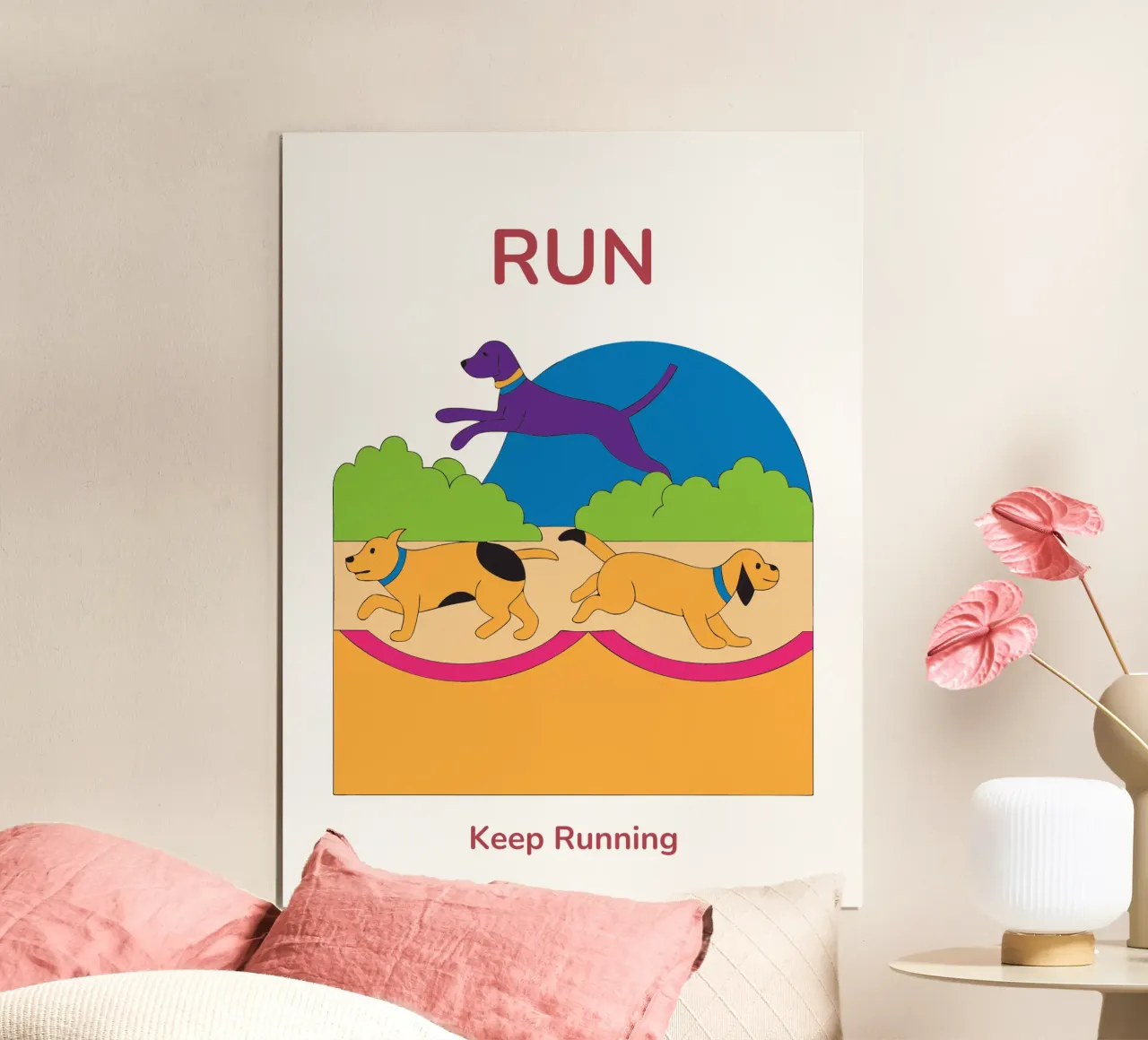 Cane da corsa poster con telaio in plastica da OUR SHOP