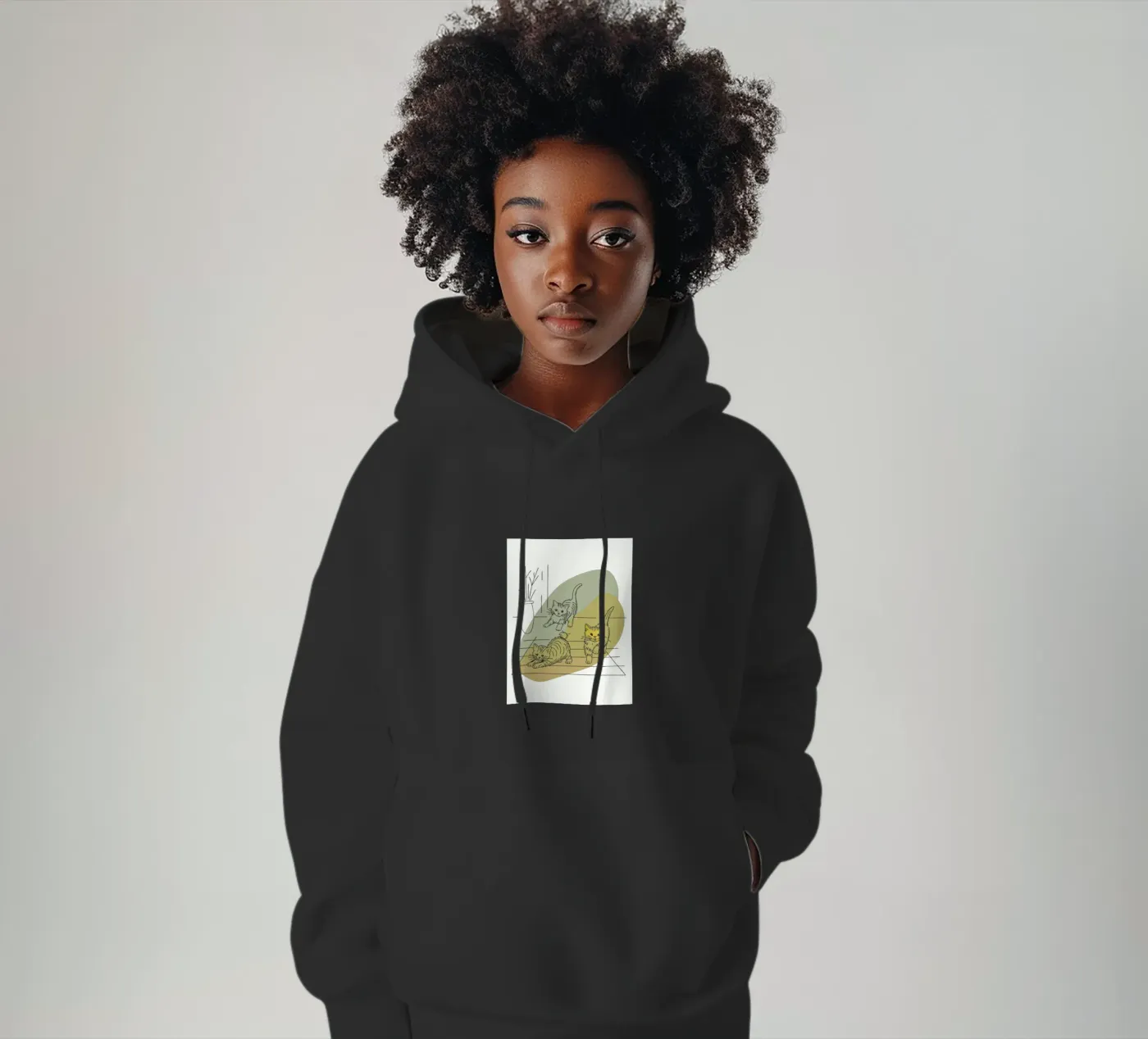 Drie kittens hoodie van RELAXING TOUCH