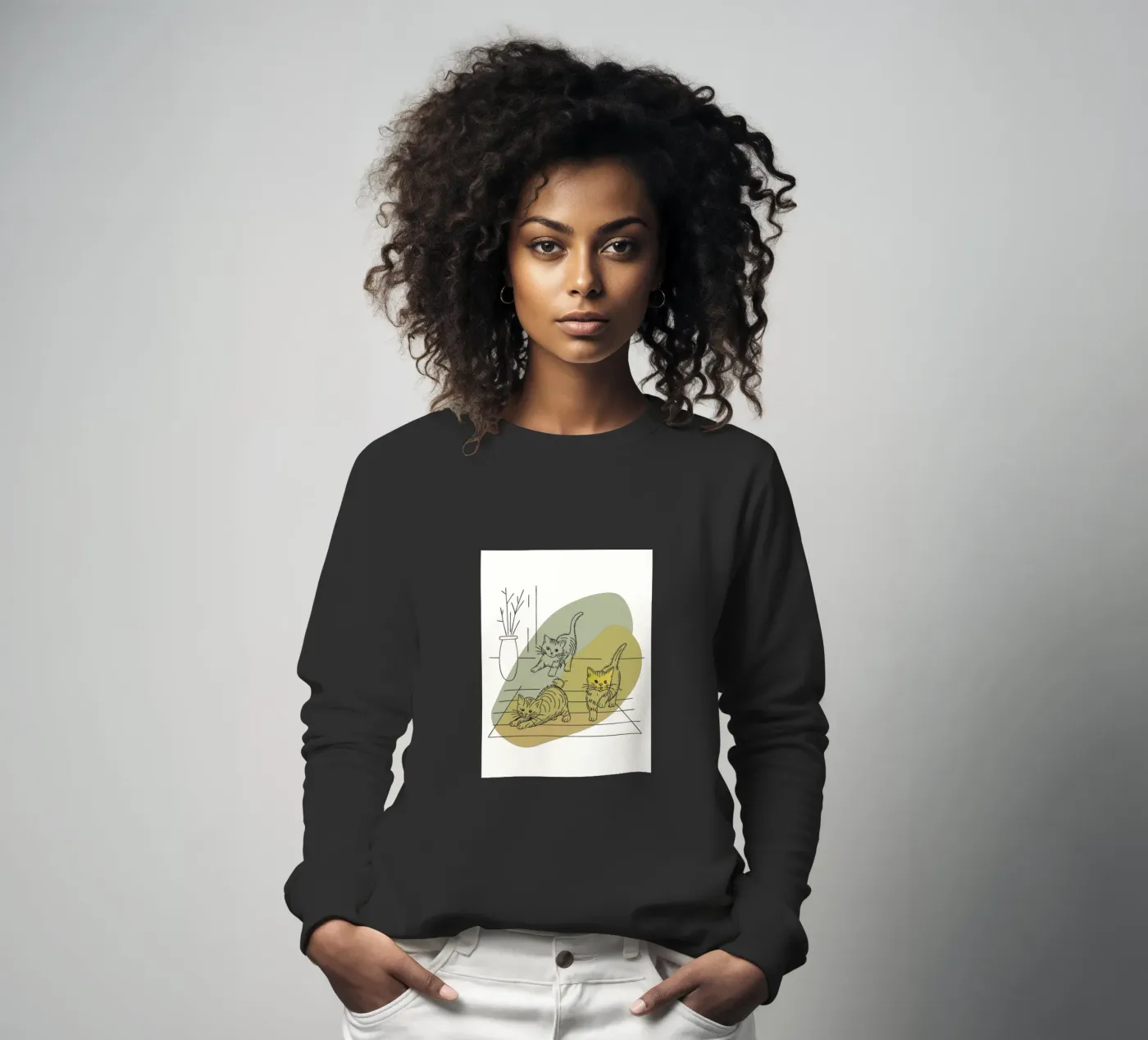 Drie kittens sweatshirt van RELAXING TOUCH