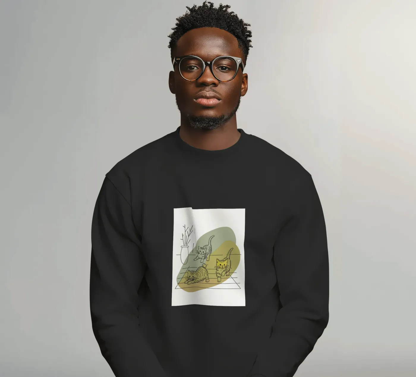 Drie kittens sweatshirt van RELAXING TOUCH