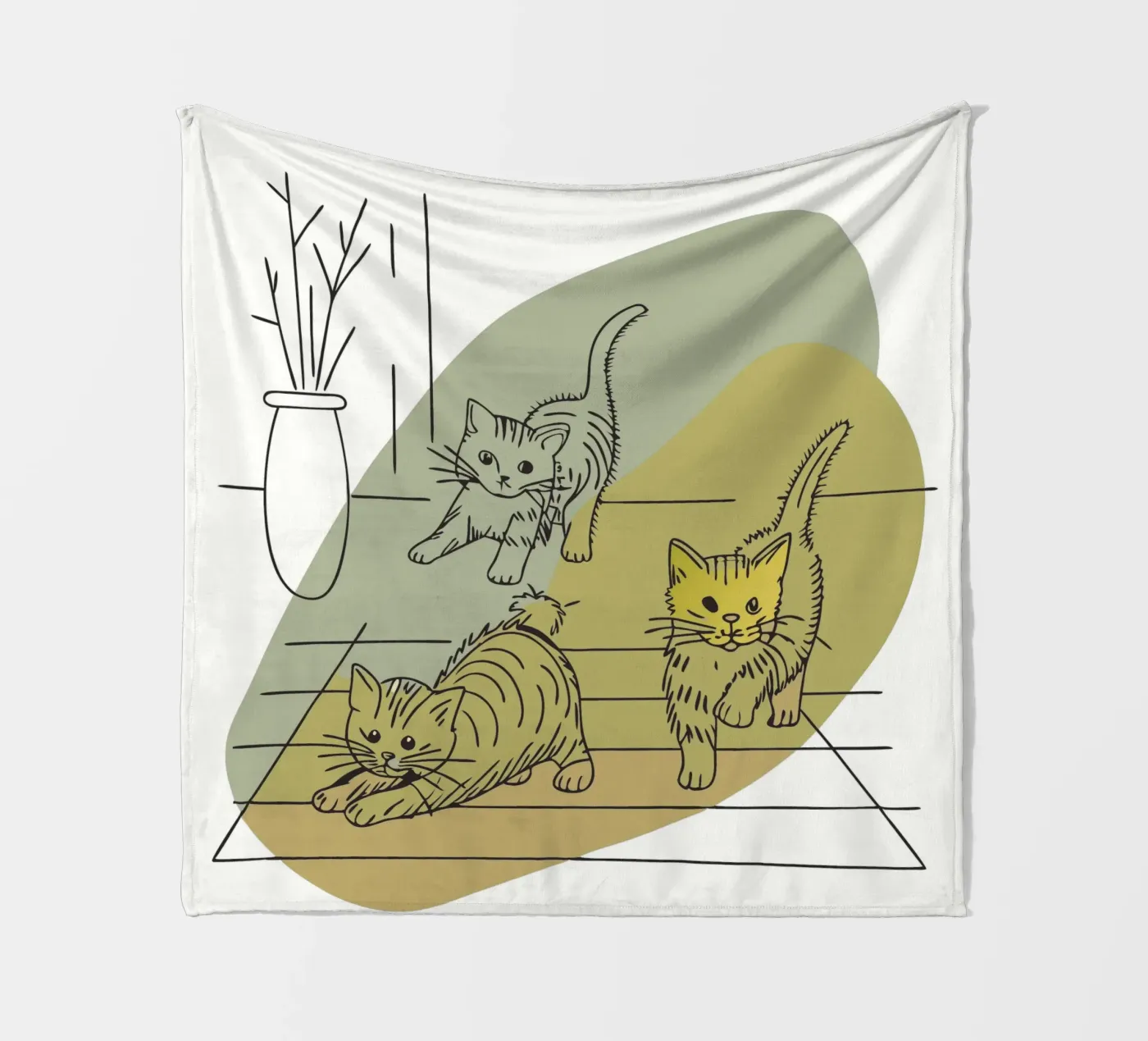 Drie kittens fleecedeken van RELAXING TOUCH